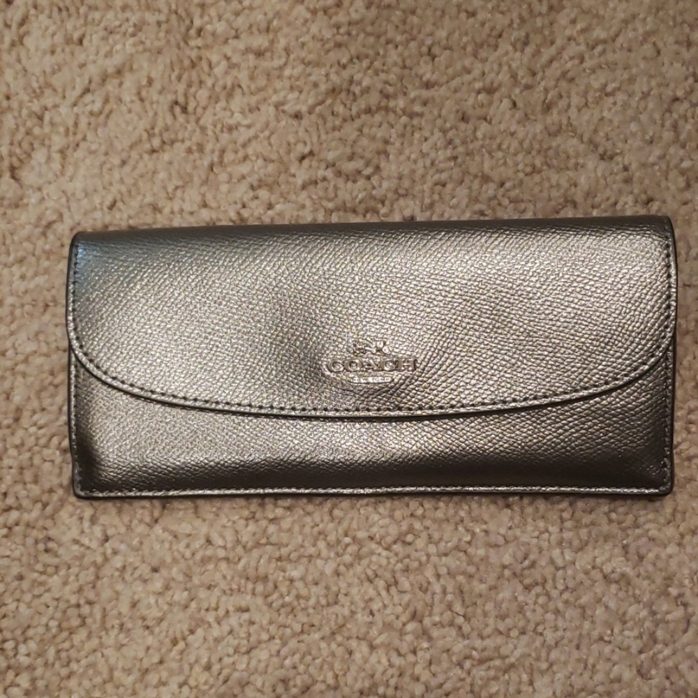 Coach metallic envelope wallet